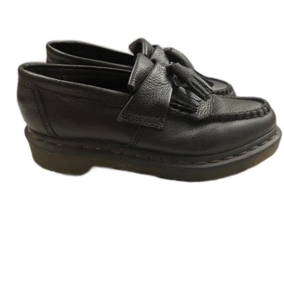 Dr Martens Adrian Tassel Loafers Black Leather Slip On Shoes Size 6 Women - Picture 4 of 6